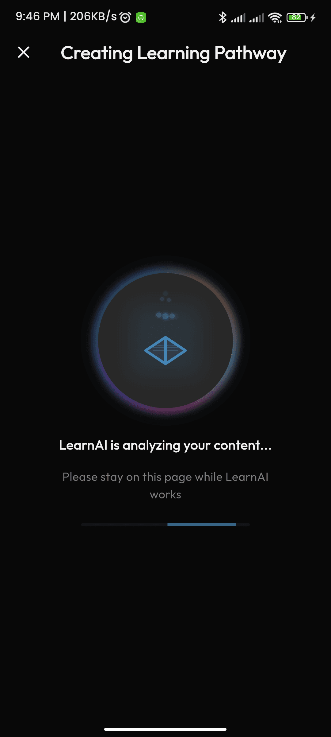 Screenshot from the app